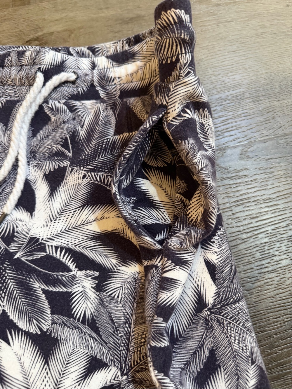 Talbots Palm Leaf Pull On Drawstring Elastic Waist Skirt Size Small Pockets - Picture 9 of 13